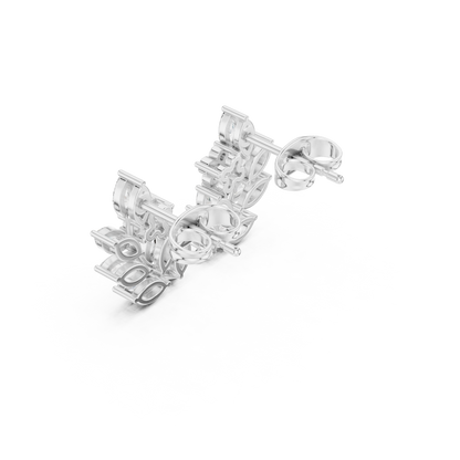 Elvienne Botanical Vine Diamond Studs