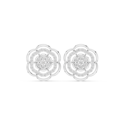 Serenelle Floral Medallion Diamond Studs
