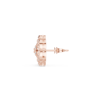 Serenelle Floral Medallion Diamond Studs