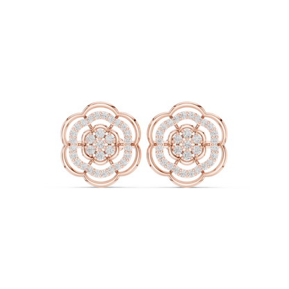 Serenelle Floral Medallion Diamond Studs