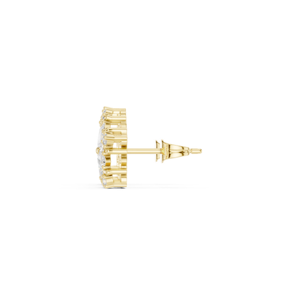 Varelia Five-Petal Floral Diamond Studs