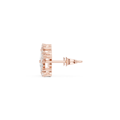 Varelia Five-Petal Floral Diamond Studs