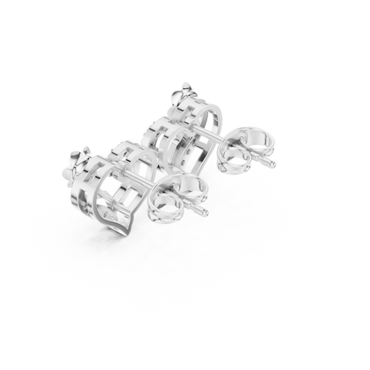 Seravyn Floral Heart Pavé Studs