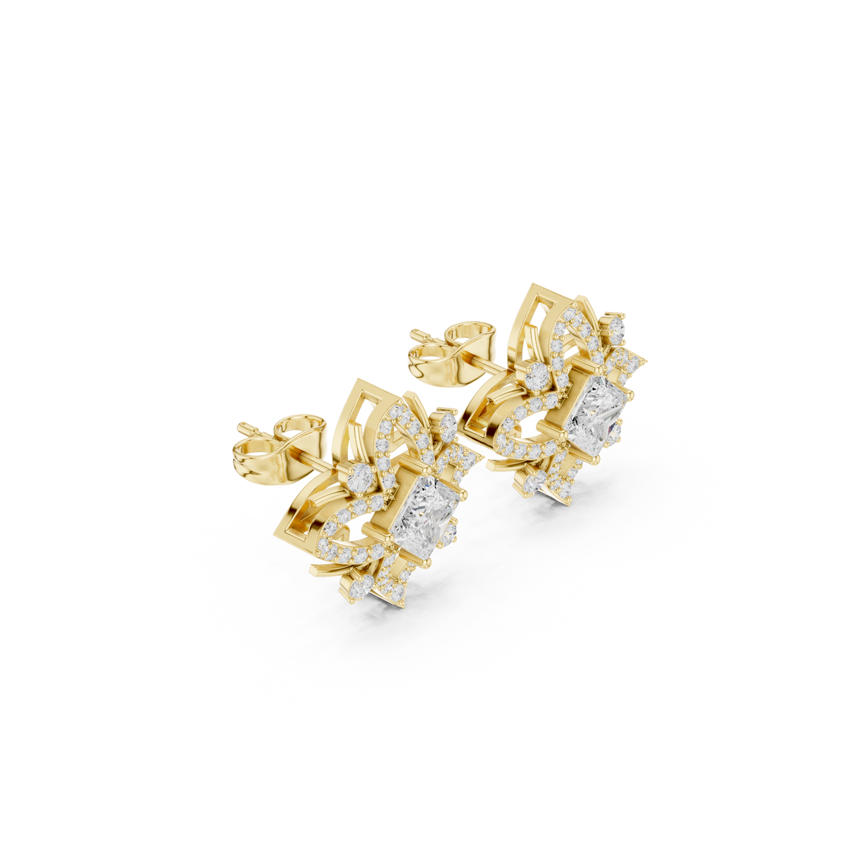 Calista Princess Bloom Pavé Studs