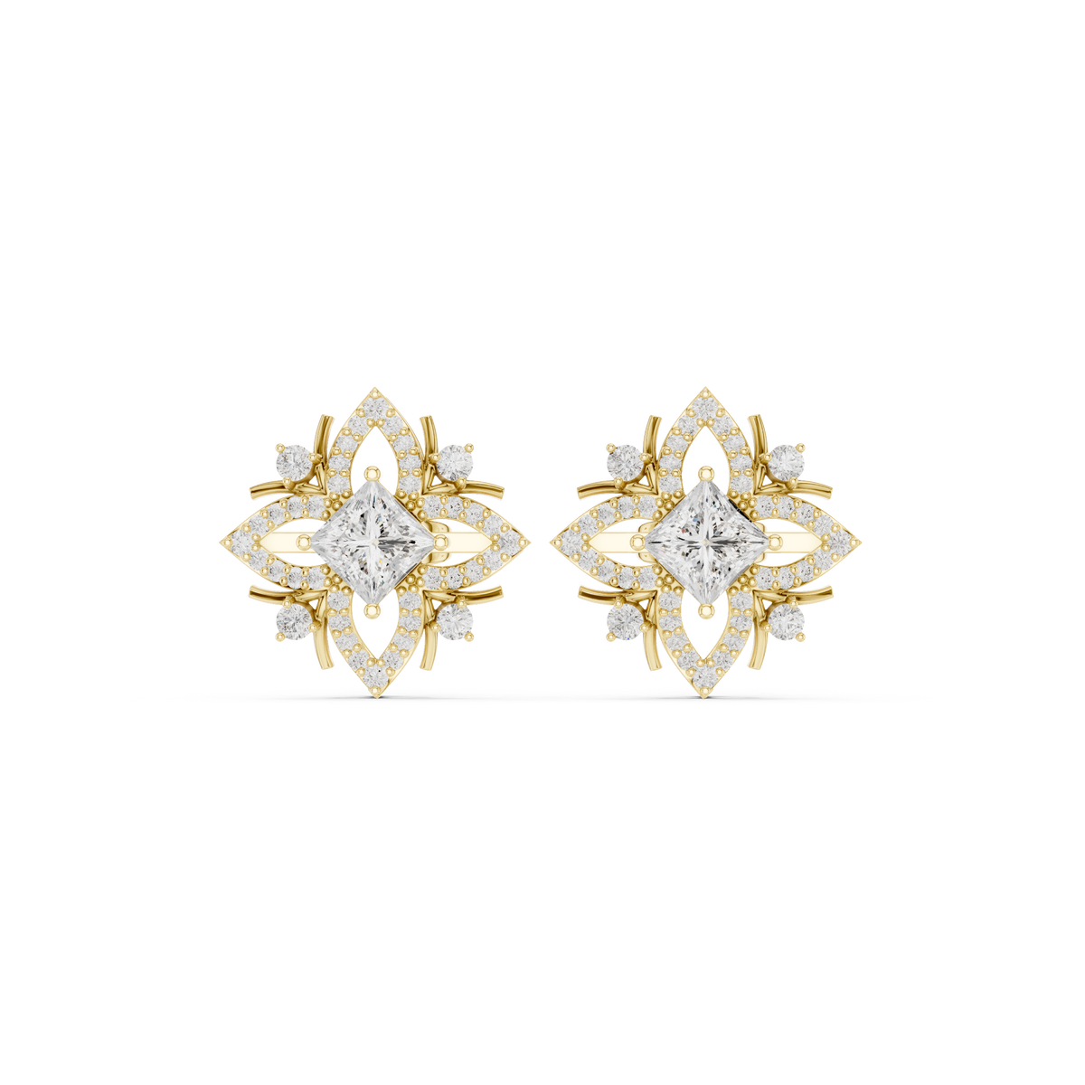Calista Princess Bloom Pavé Studs