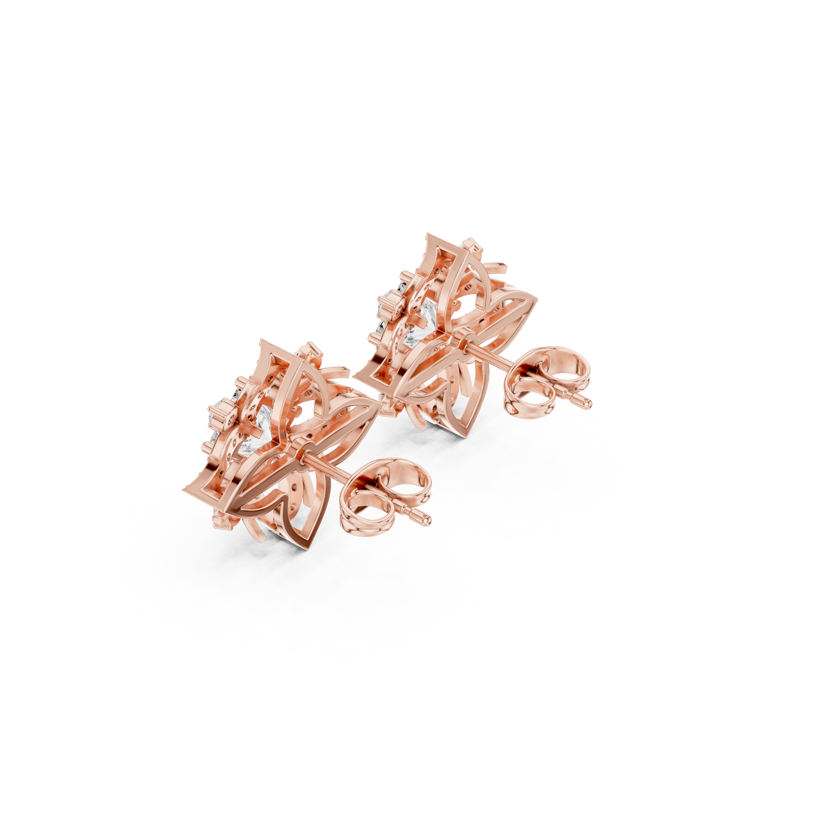 Calista Princess Bloom Pavé Studs