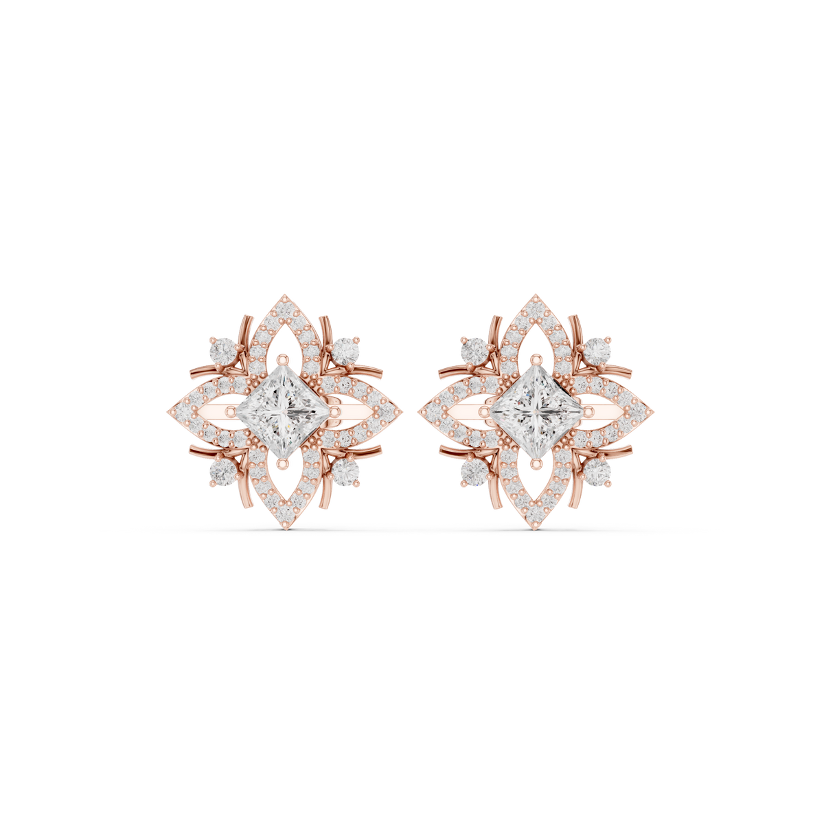 Calista Princess Bloom Pavé Studs