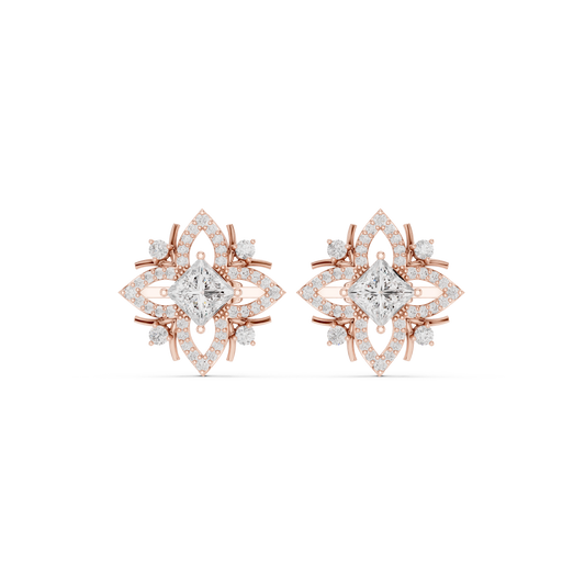 Calista Princess Bloom Pavé Studs