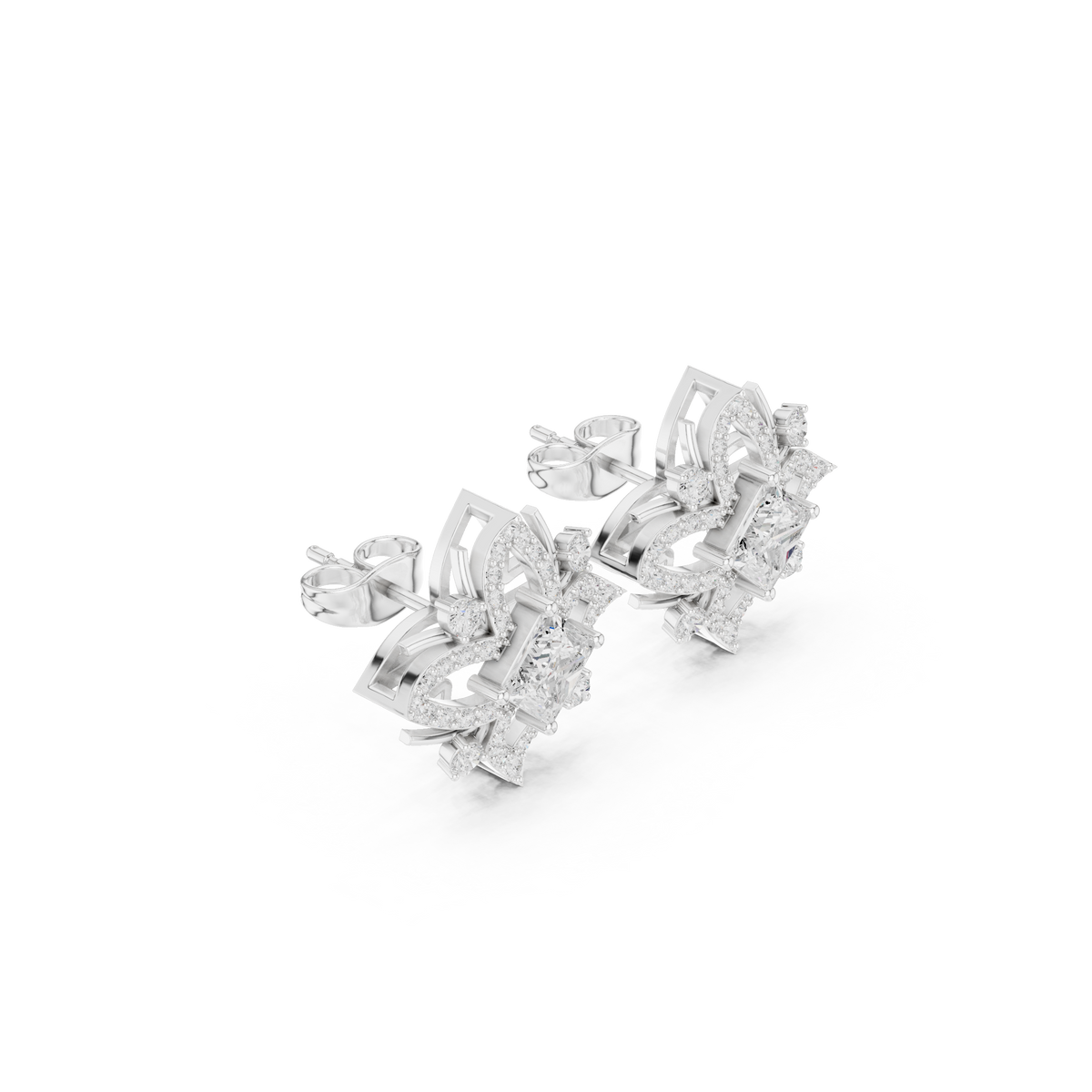 Calista Princess Bloom Pavé Studs
