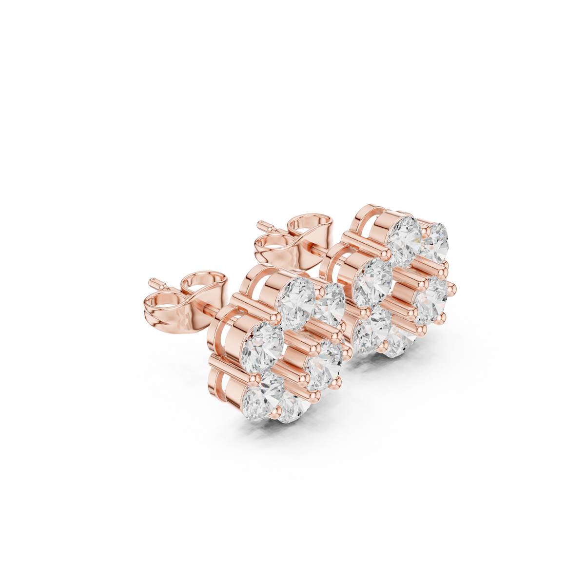 Elvaria Floral Diamond Cluster Studs