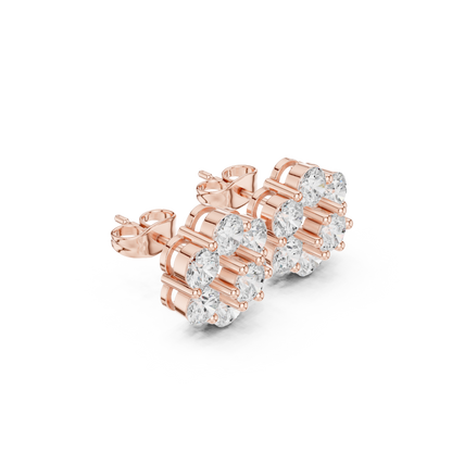 Elvaria Floral Diamond Cluster Studs