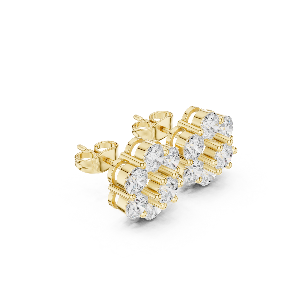 Elvaria Floral Diamond Cluster Studs