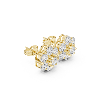 Elvaria Floral Diamond Cluster Studs