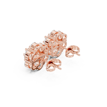 Elvaria Floral Diamond Cluster Studs