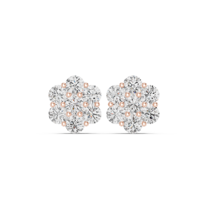 Elvaria Floral Diamond Cluster Studs