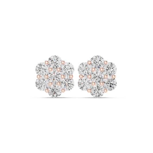 Elvaria Floral Diamond Cluster Studs