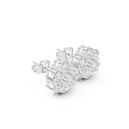 Elvaria Floral Diamond Cluster Studs
