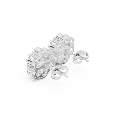 Elvaria Floral Diamond Cluster Studs