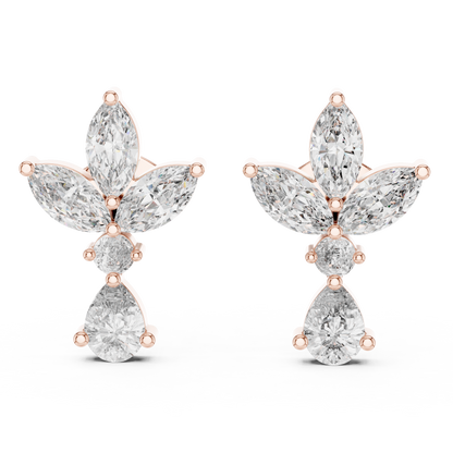 Avelune Butterfly Marquise Drop Earring