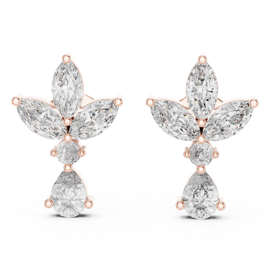 Avelune Butterfly Marquise Drop Earring