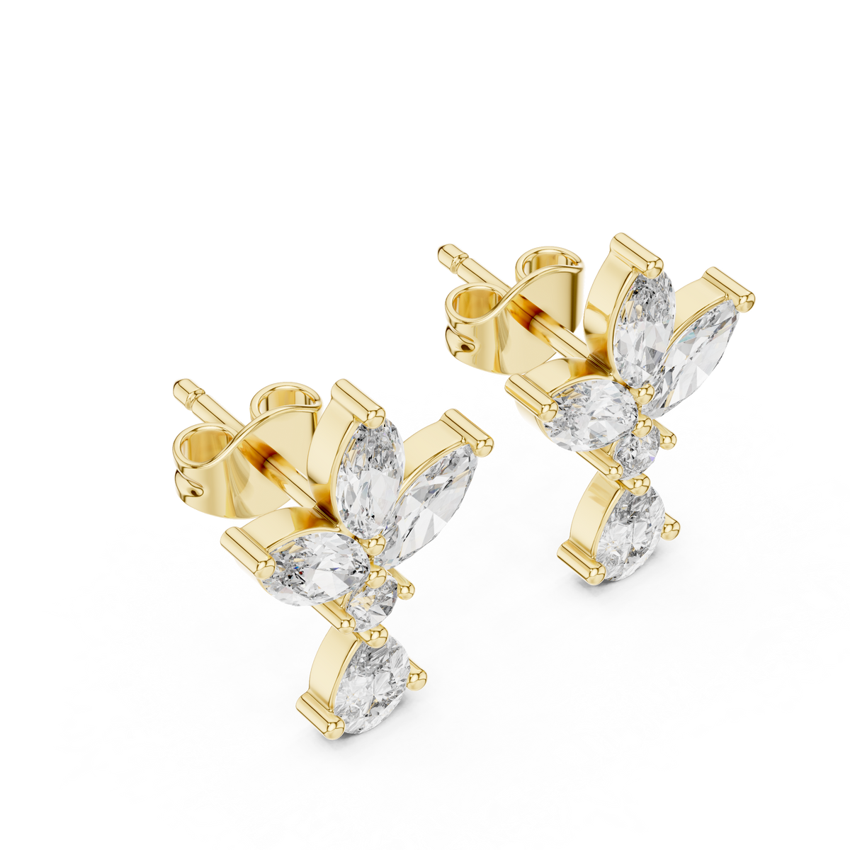 Avelune Butterfly Marquise Drop Earring