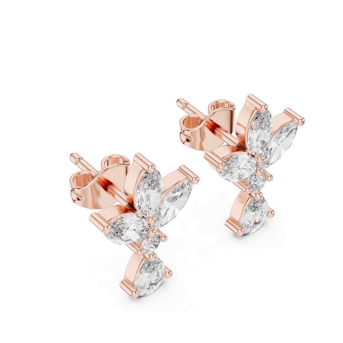 Avelune Butterfly Marquise Drop Earring