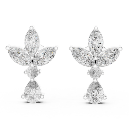 Avelune Butterfly Marquise Drop Earring