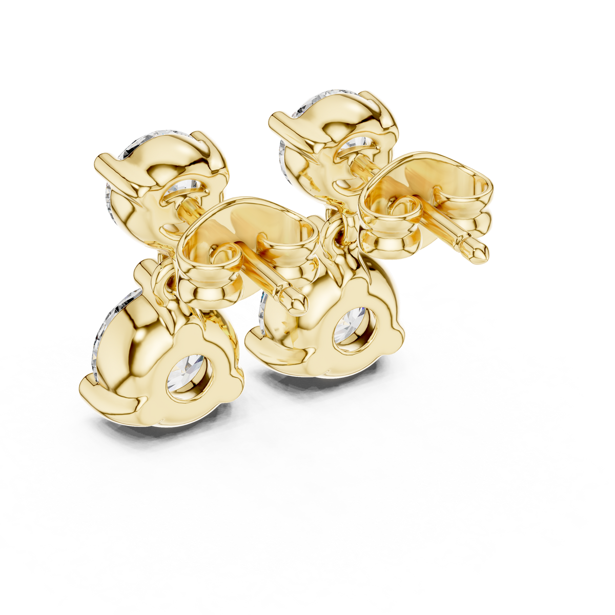 Sorvella Double Round Diamond Drop Earring