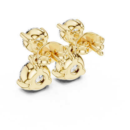 Sorvella Double Round Diamond Drop Earring