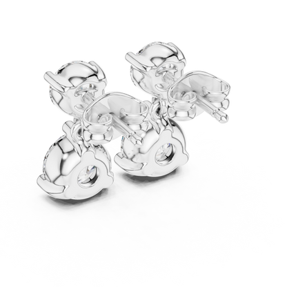 Sorvella Double Round Diamond Drop Earring
