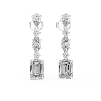 Selvara Mixed Cut Diamond Line Drop