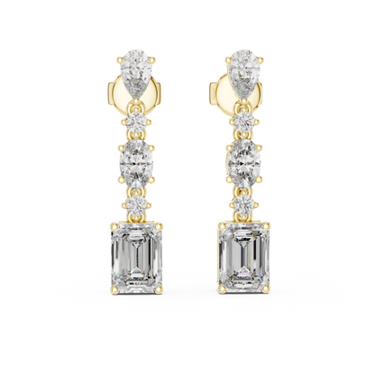 Selvara Mixed Cut Diamond Line Drop