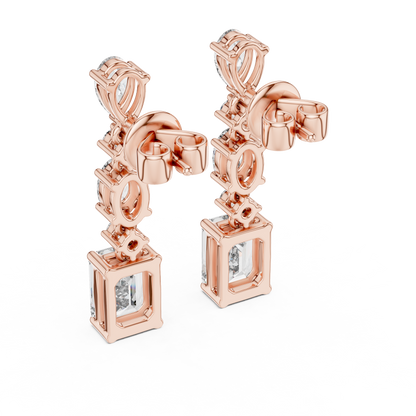 Selvara Mixed Cut Diamond Line Drop