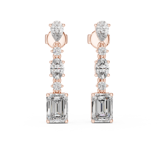 Selvara Mixed Cut Diamond Line Drop