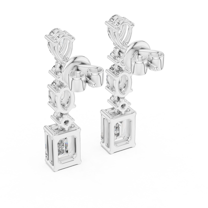 Selvara Mixed Cut Diamond Line Drop