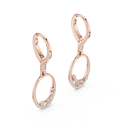 Elvarine Baguette Oval Drop Earring