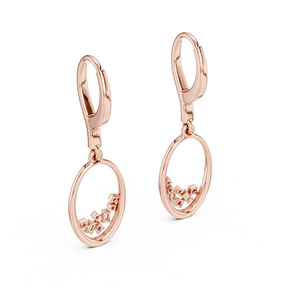 Elvarine Baguette Oval Drop Earring