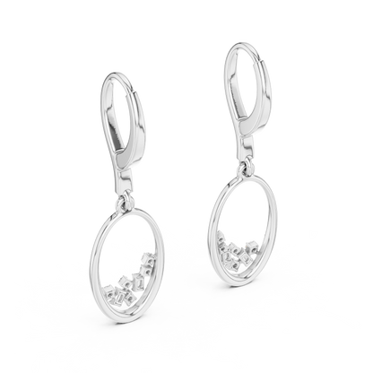 Elvarine Baguette Oval Drop Earring
