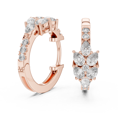 Aurelia Floral Cluster Pear Hoops
