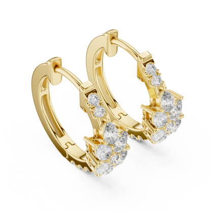 Aurelia Floral Cluster Pear Hoops