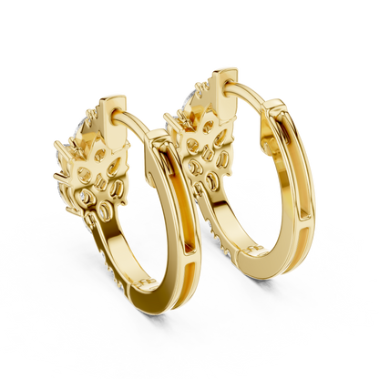 Aurelia Floral Cluster Pear Hoops