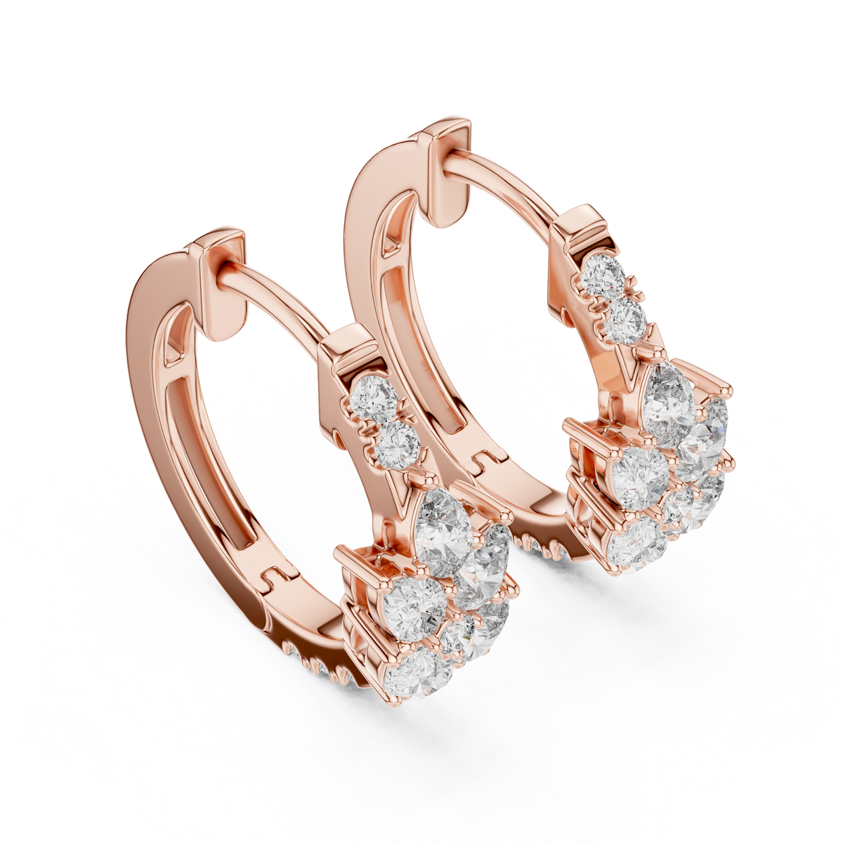 Aurelia Floral Cluster Pear Hoops