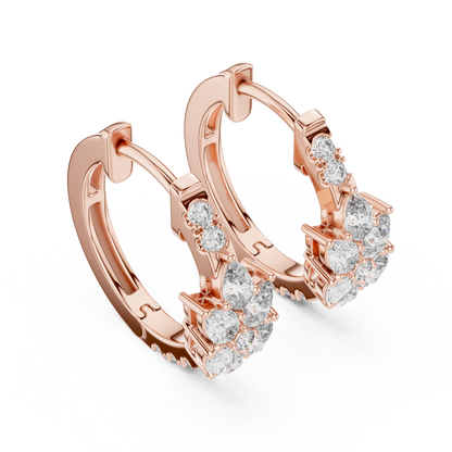 Aurelia Floral Cluster Pear Hoops