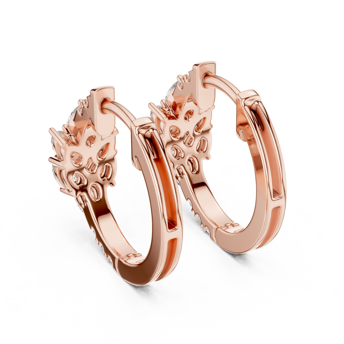 Aurelia Floral Cluster Pear Hoops