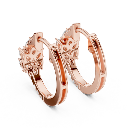 Aurelia Floral Cluster Pear Hoops