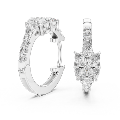 Aurelia Floral Cluster Pear Hoops