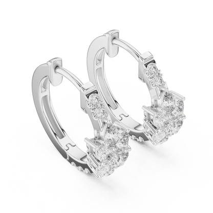 Aurelia Floral Cluster Pear Hoops
