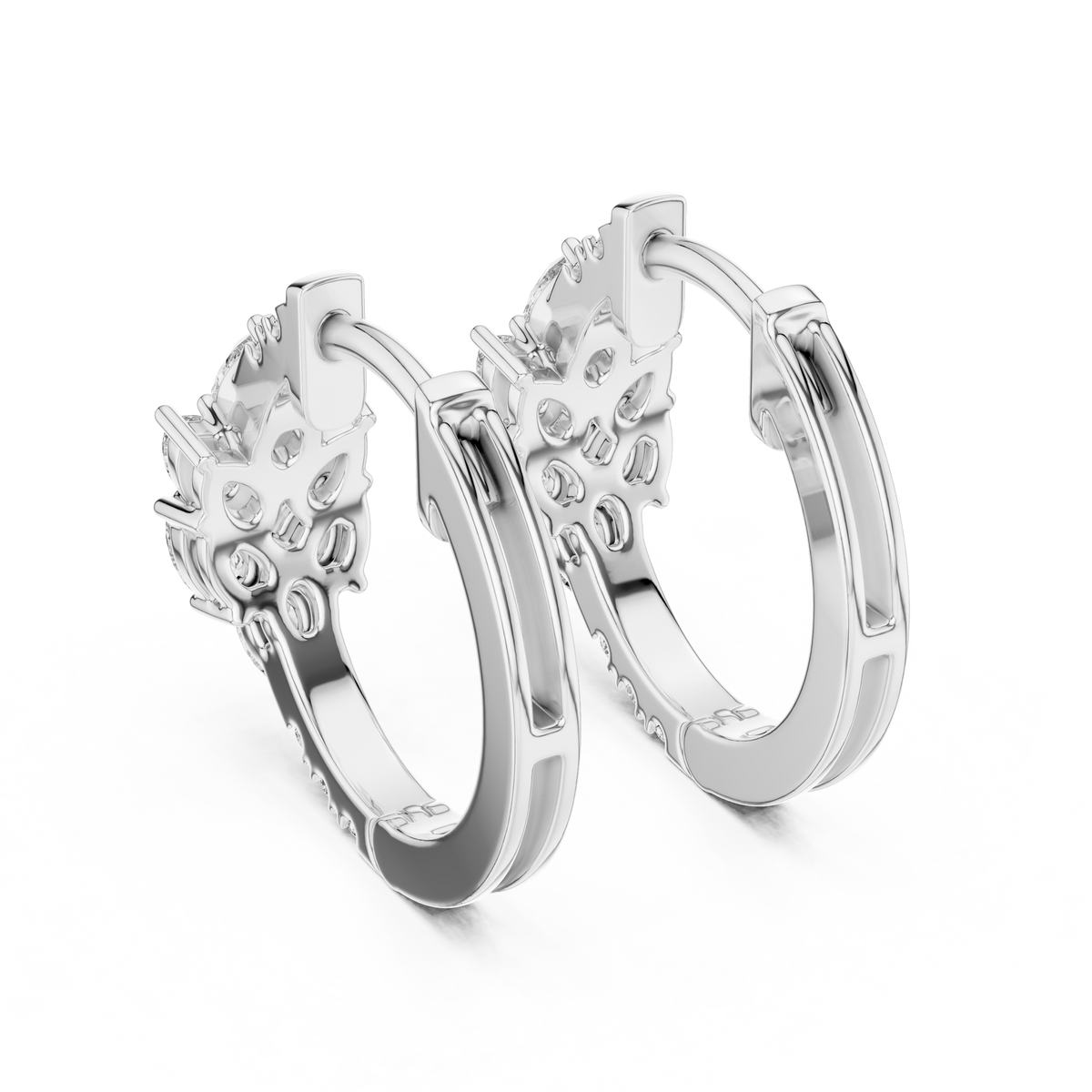 Aurelia Floral Cluster Pear Hoops