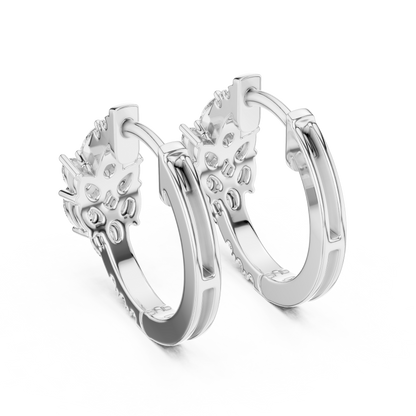 Aurelia Floral Cluster Pear Hoops