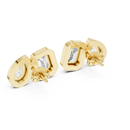 Virelune Double Shape Diamond Studs